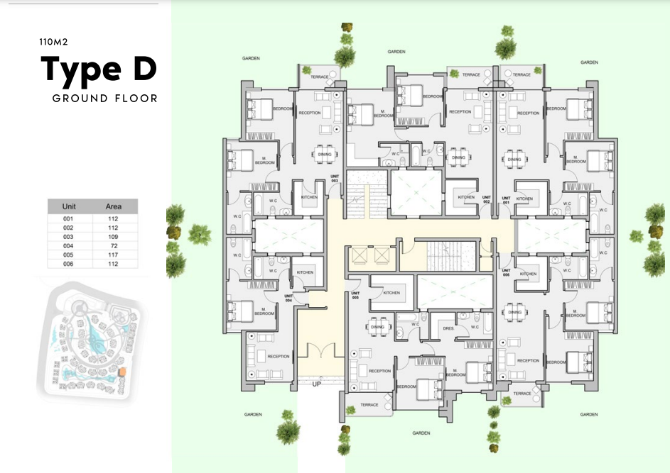Floor plan for apartment at Atika