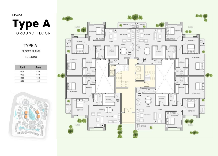 Floor plan for apartment at Atika
