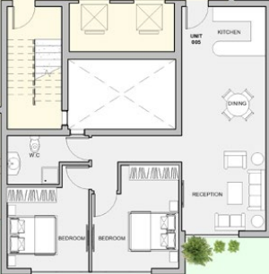 Floor plan for apartment at Atika