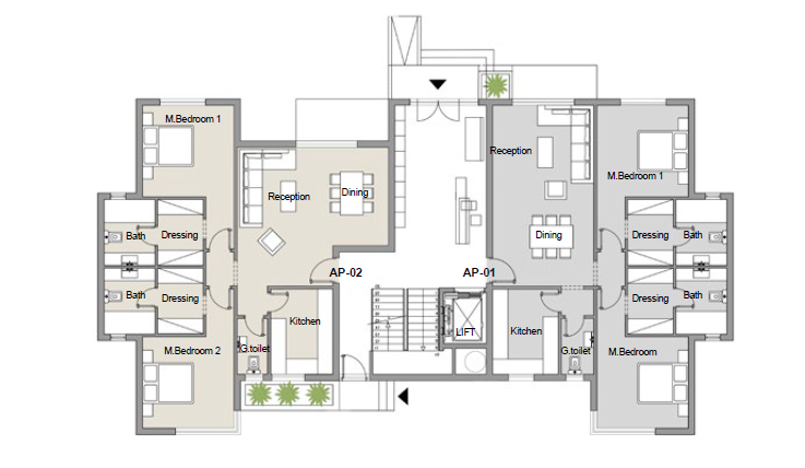 Floor plan for apartment at Badya
