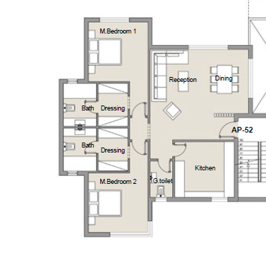 Floor plan for apartment at Badya