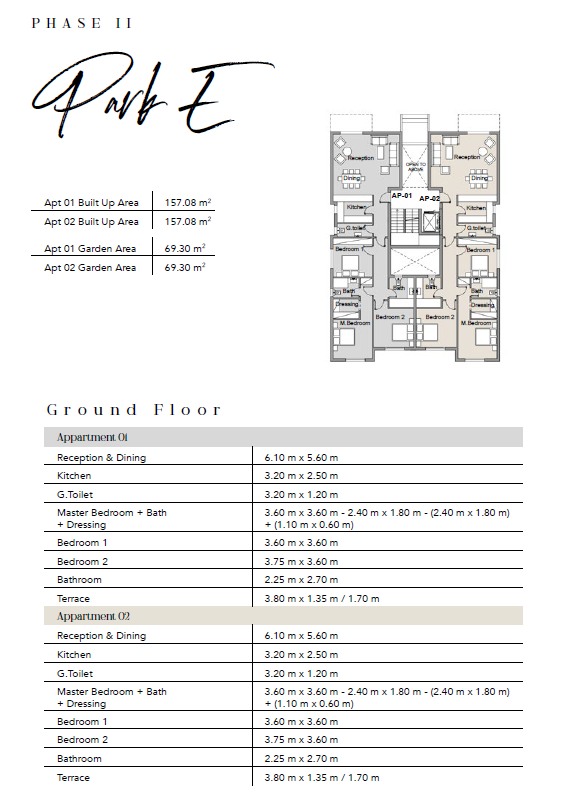 Floor plan for apartment at Badya
