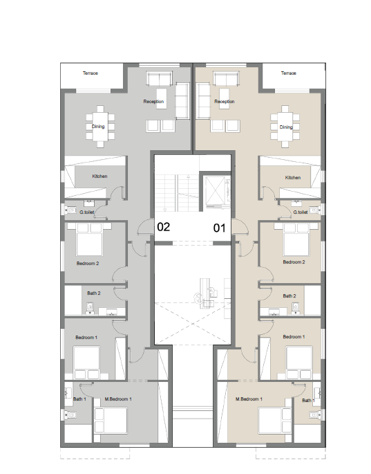 Floor plan for apartment at Badya