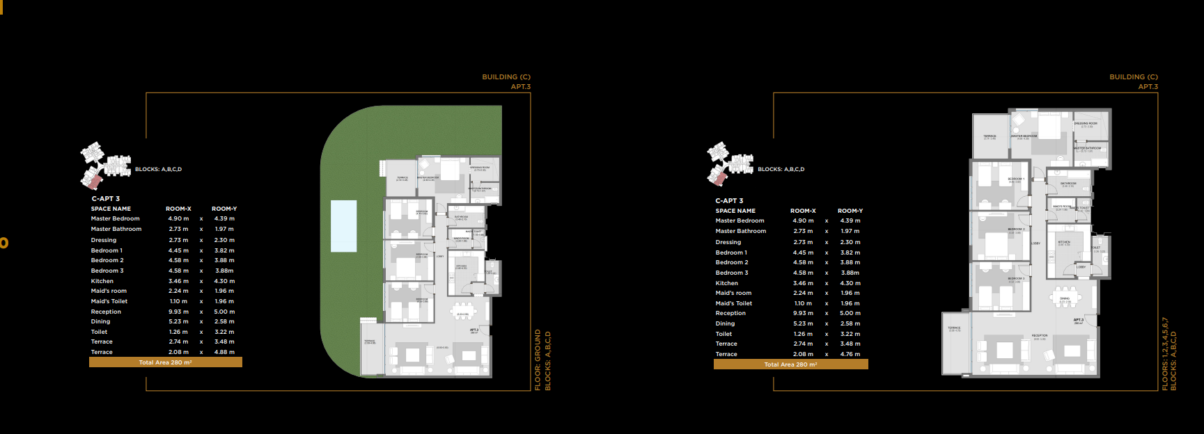 Floor plan for apartment at The Capitalway