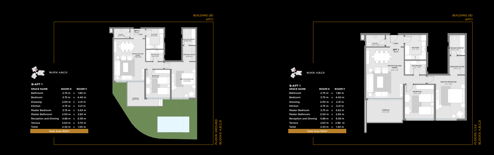 Floor plan for apartment at The Capitalway
