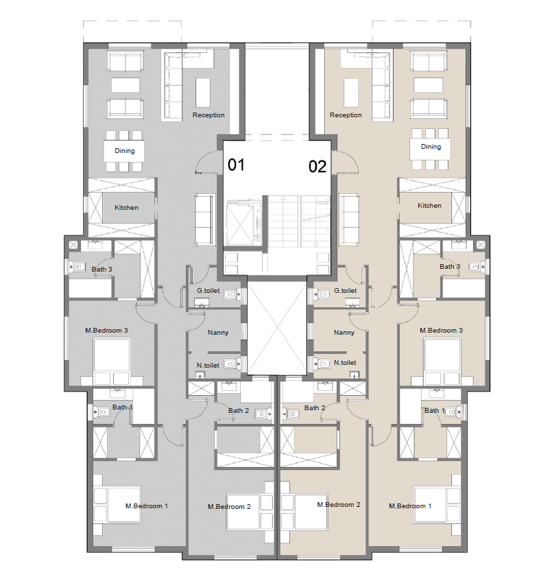 Floor plan for apartment at Badya