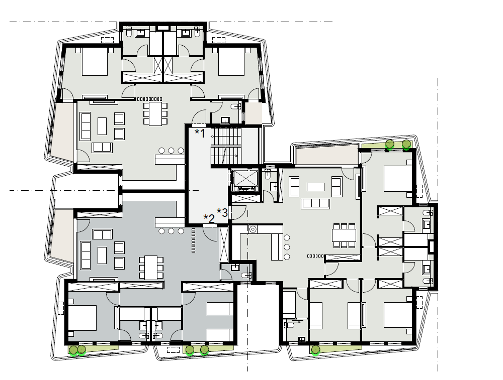 Floor plan for apartment at Badya