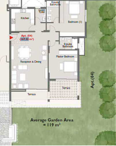 Floor plan for apartment at Capital Gardens