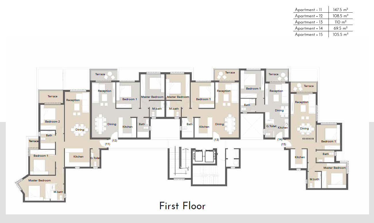 Floor plan for apartment at Palm Hills New Alamein