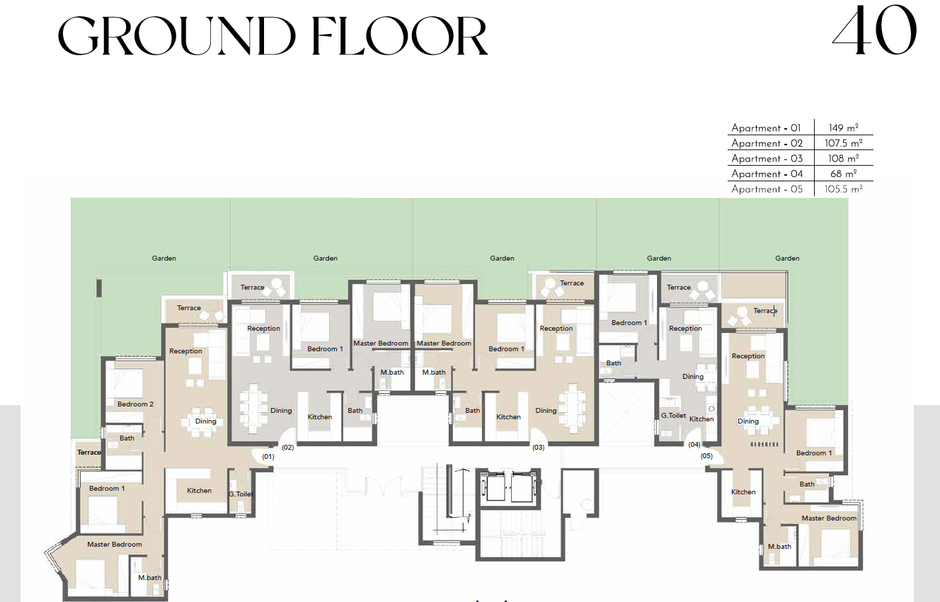 Floor plan for apartment at Palm Hills New Alamein