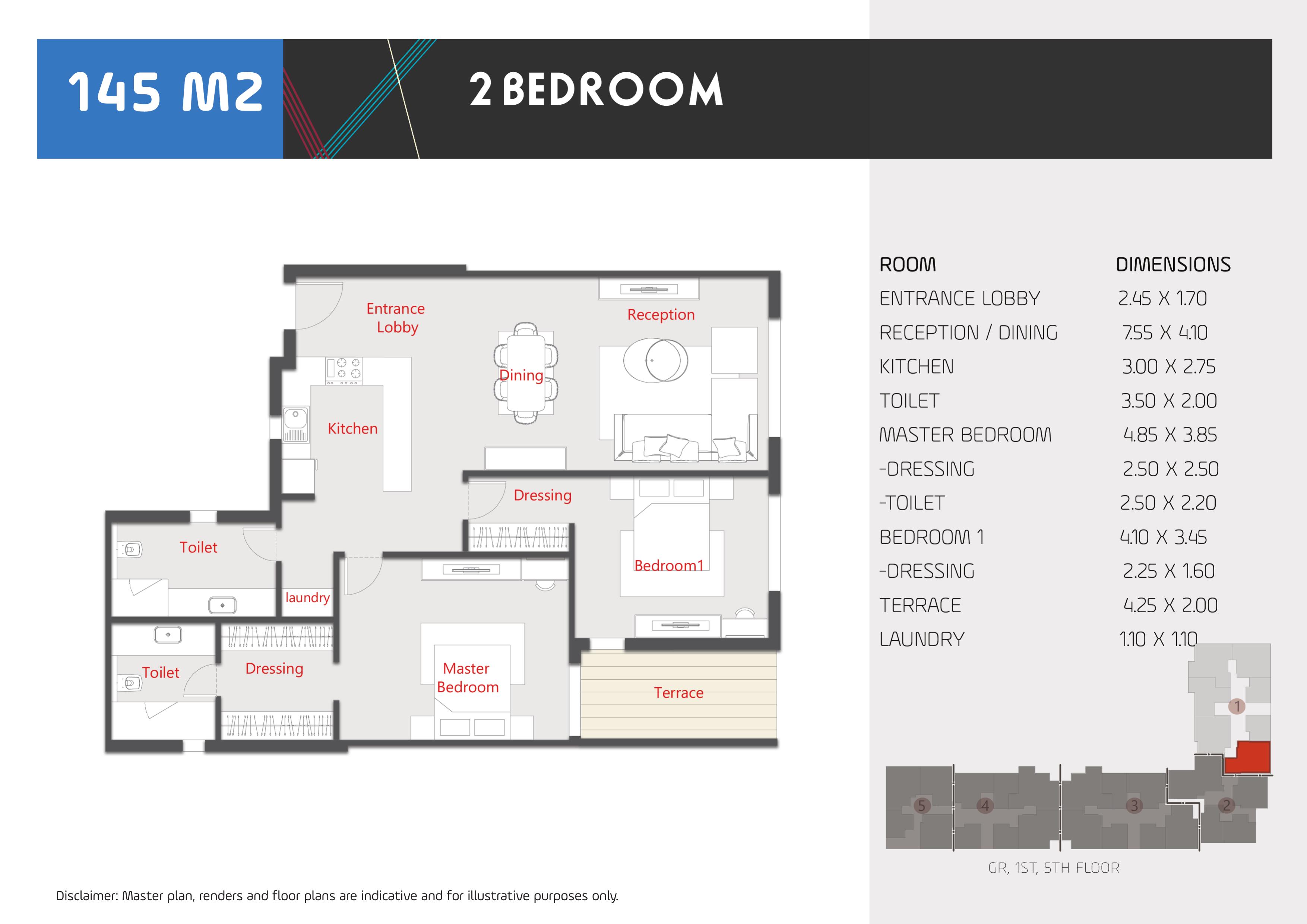 Floor plan for apartment at Al Karma Kay