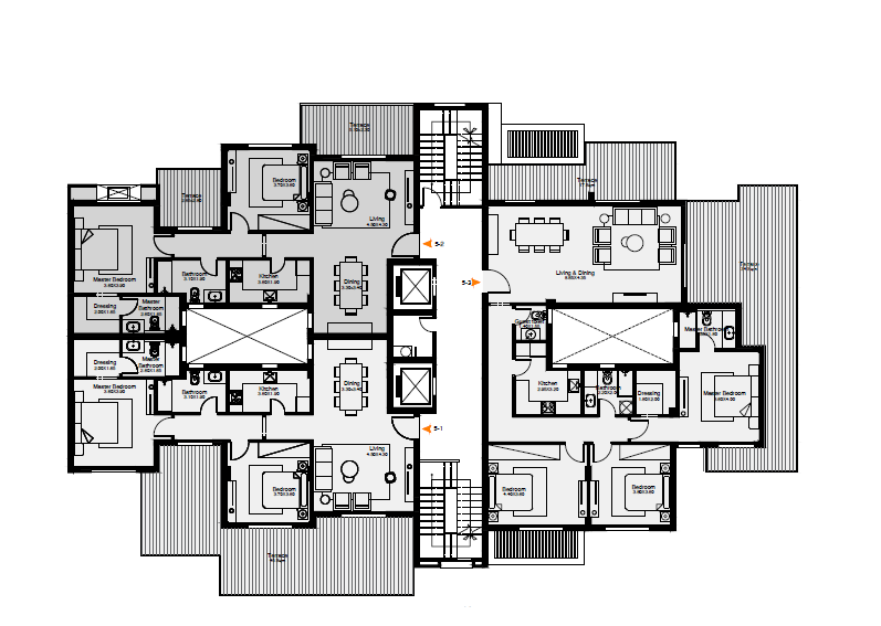 Floor plan for penthouse at O West Orascom