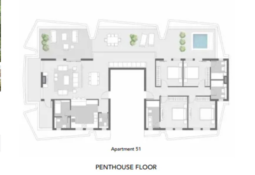 Floor plan for apartment at Badya