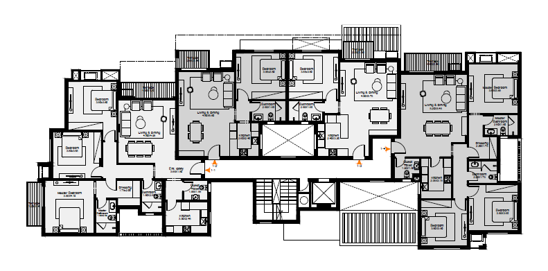 Floor plan for apartment at O West Orascom