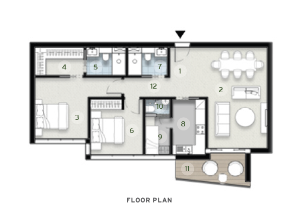 Floor plan for apartment at ZED