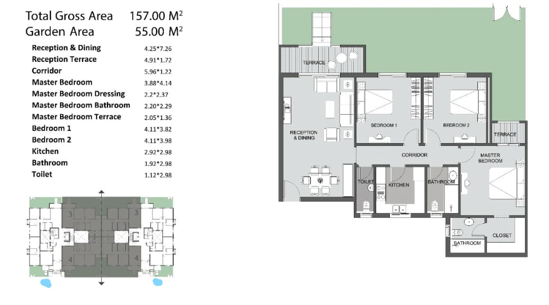 Floor plan for apartment at De Joya 3