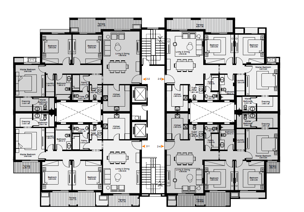 Floor plan for apartment at O West Orascom