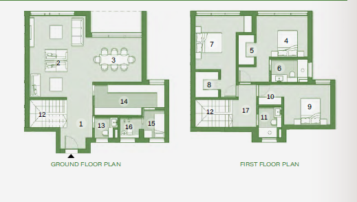 Floor plan for duplex at ZED
