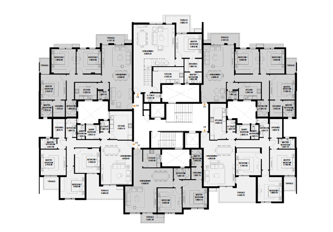 Floor plan for apartment at O West Orascom