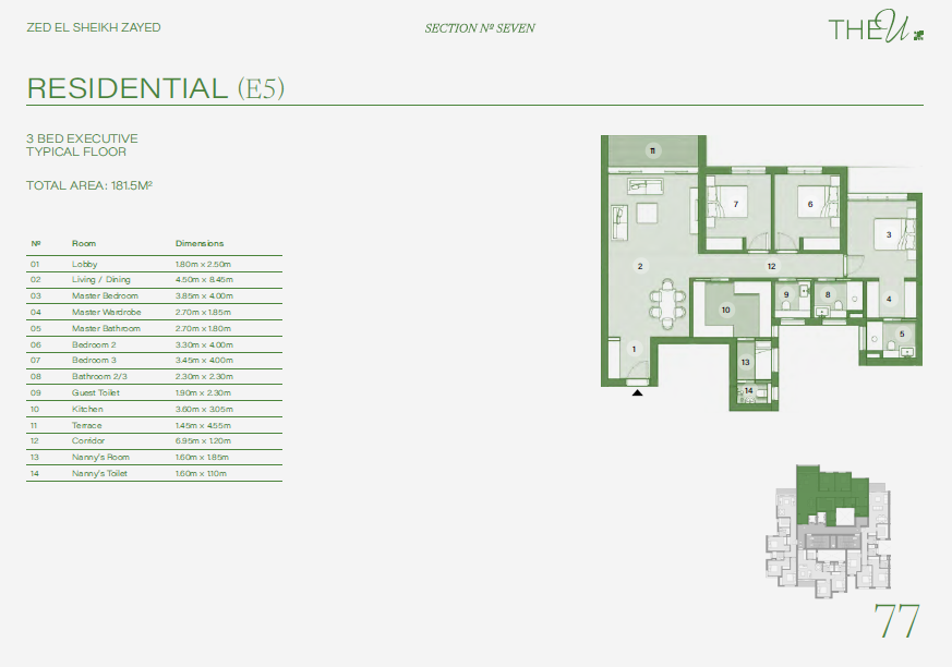 Floor plan for apartment at ZED