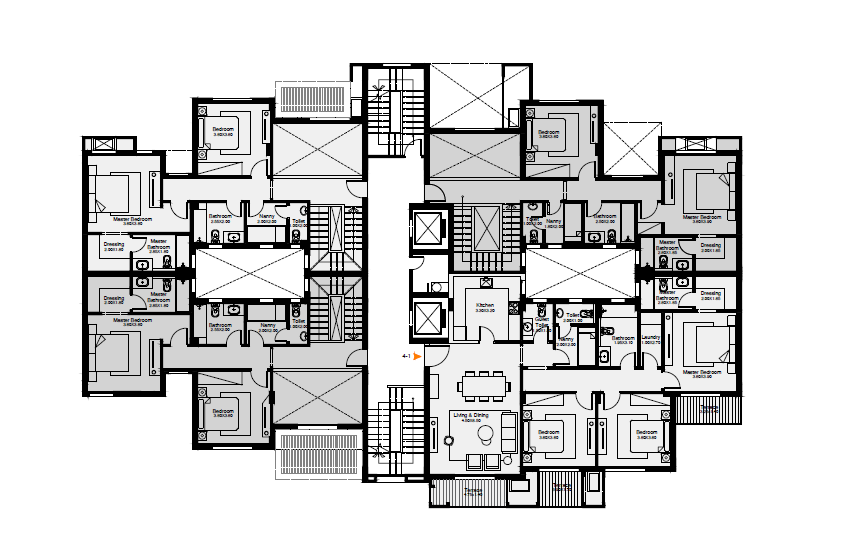 Floor plan for apartment at O West Orascom