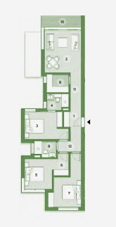 Floor plan for apartment at ZED