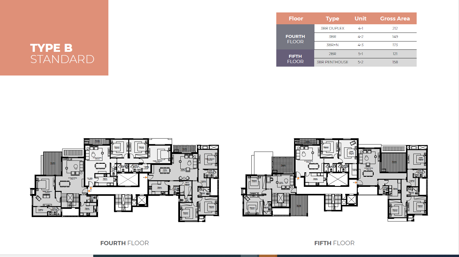 Floor plan for duplex at O West Orascom
