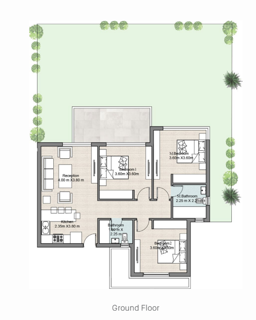 Floor plan for chalet at Hyde Park North - Seashore