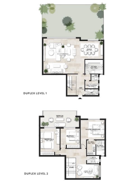 Floor plan for duplex at Garden Lakes