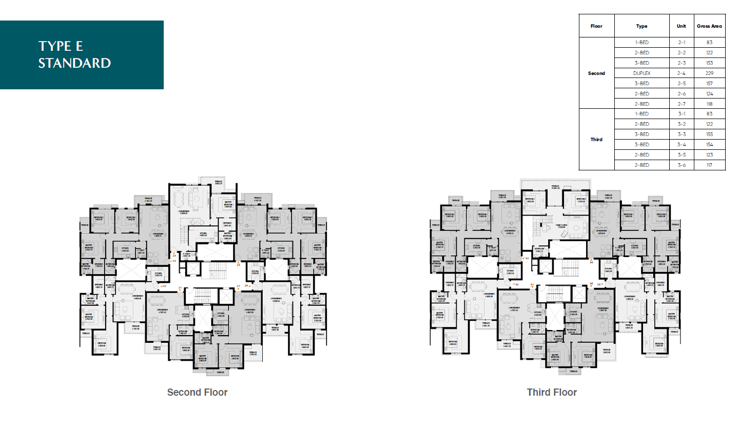 Floor plan for duplex at O West Orascom