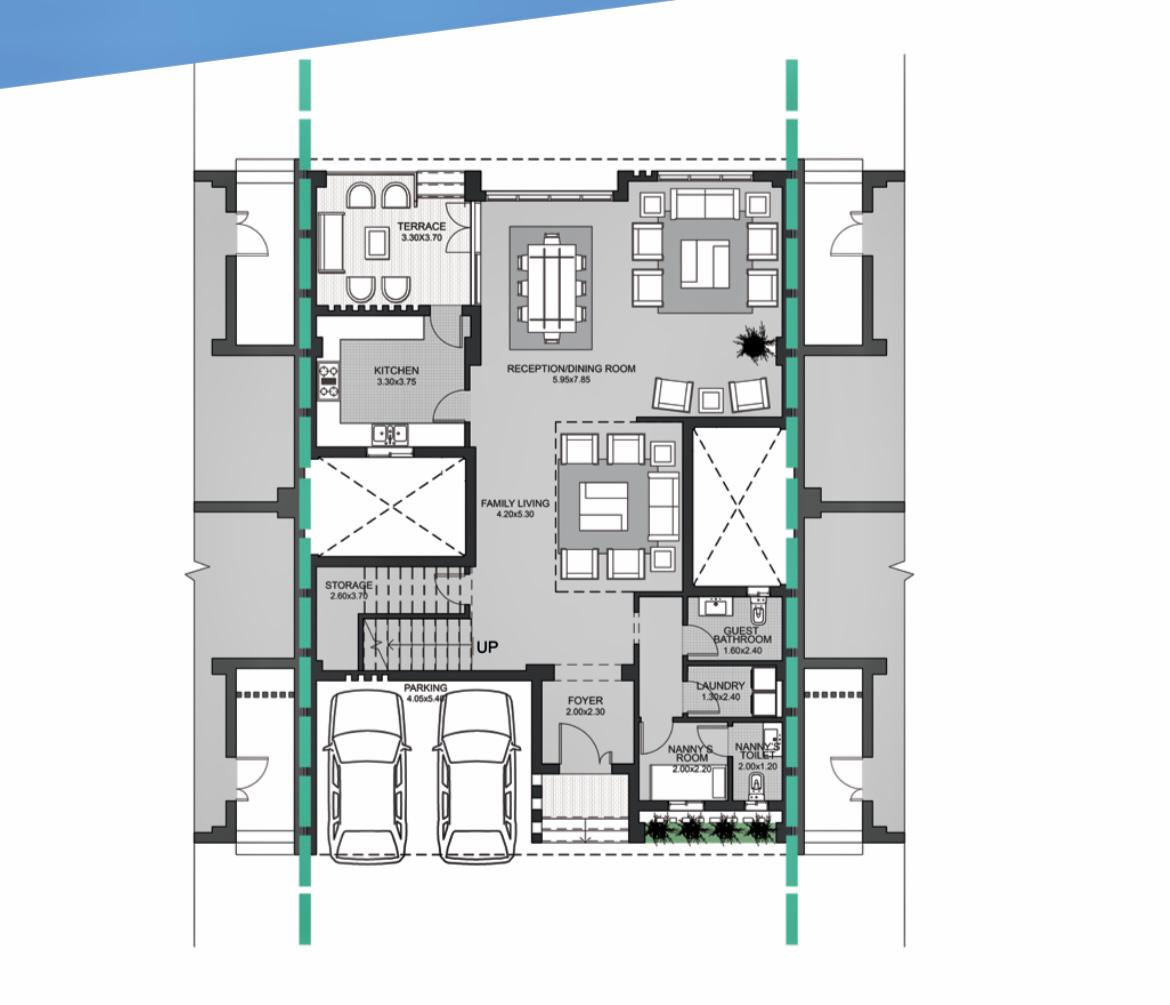 Floor plan for duplex at Sky Condos
