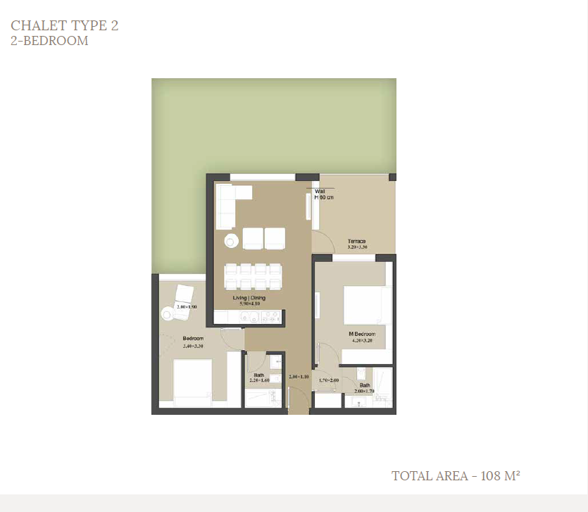 Floor plan for chalet at Il Monte Galala