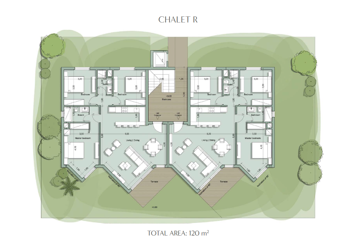Floor plan for chalet at Il Monte Galala
