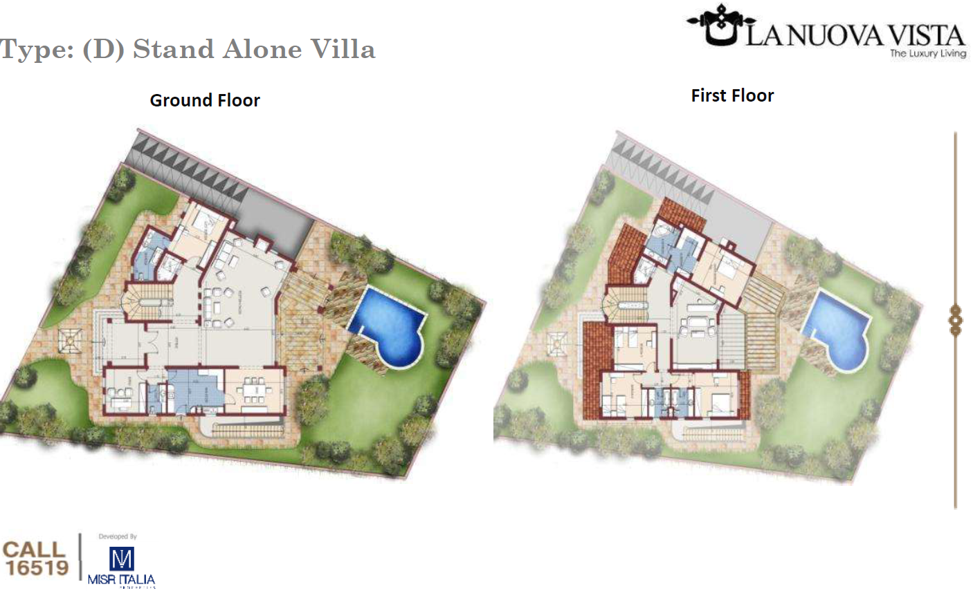 Floor plan for villa at La Nuova Vista