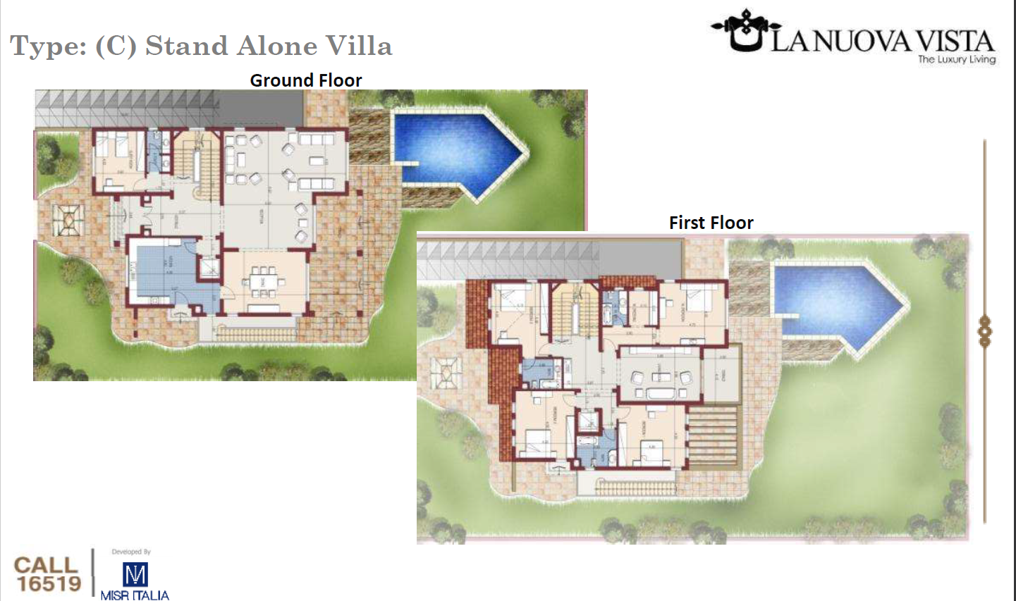 Floor plan for villa at La Nuova Vista