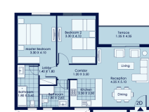 Floor plan for apartment at Bo Sands