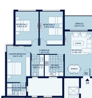 Floor plan for apartment at Bo Sands