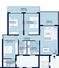 Floor plan for apartment at Bo Sands