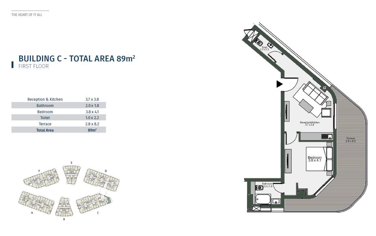 Floor plan for apartment at Bloomfields