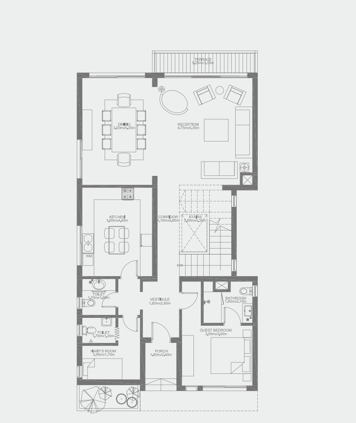 Floor plan for villa at Hyde Park