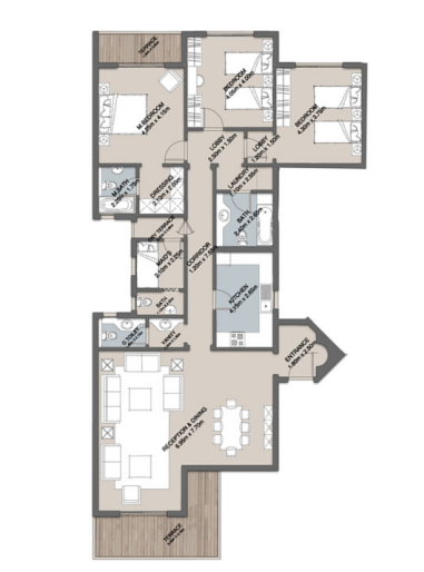 Floor plan for apartment at The Loft