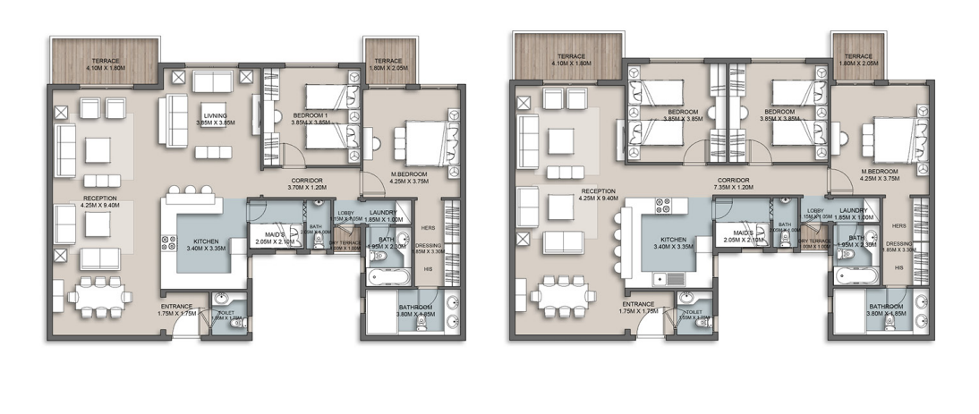 Floor plan for apartment at The Loft