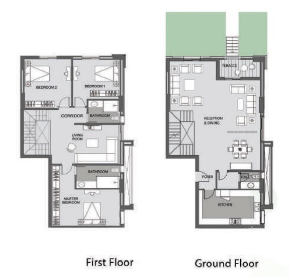 Floor plan for duplex at De Joya 3