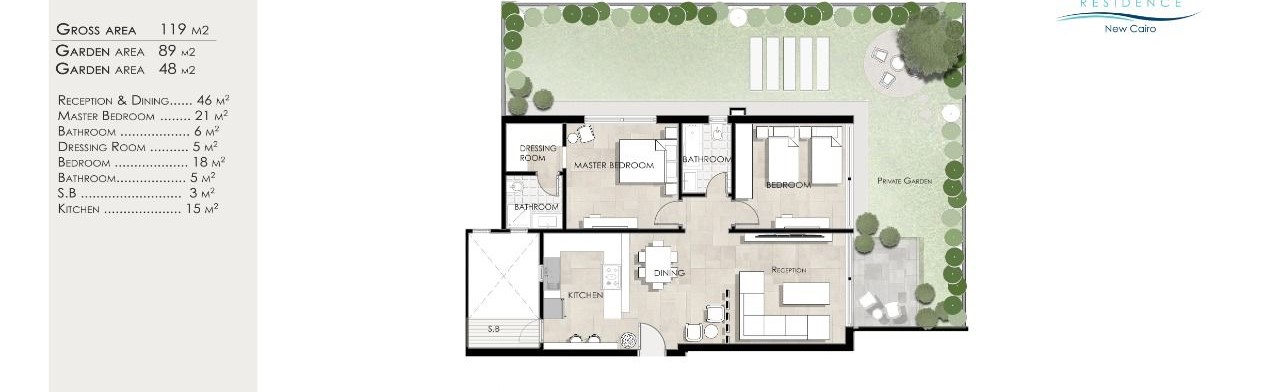 Floor plan for apartment at Lake View Residence