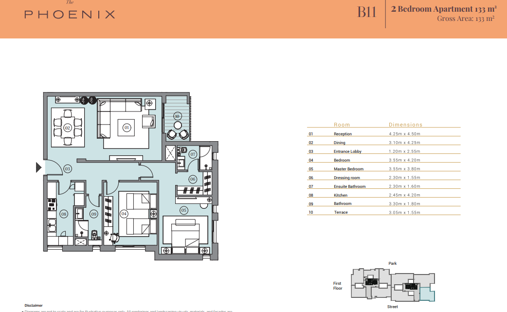 Floor plan for apartment at Swanlake Residences