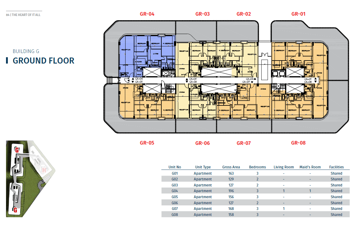 Floor plan for apartment at Bloomfields
