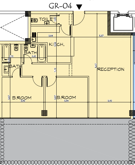 Floor plan for apartment at Bloomfields