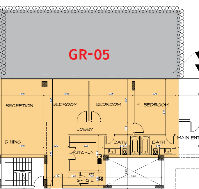Floor plan for apartment at Bloomfields