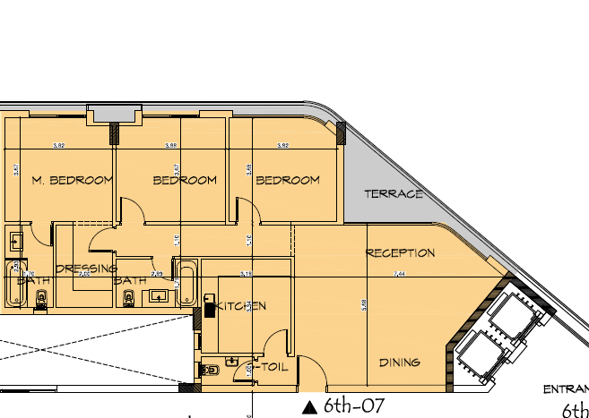 Floor plan for apartment at Bloomfields
