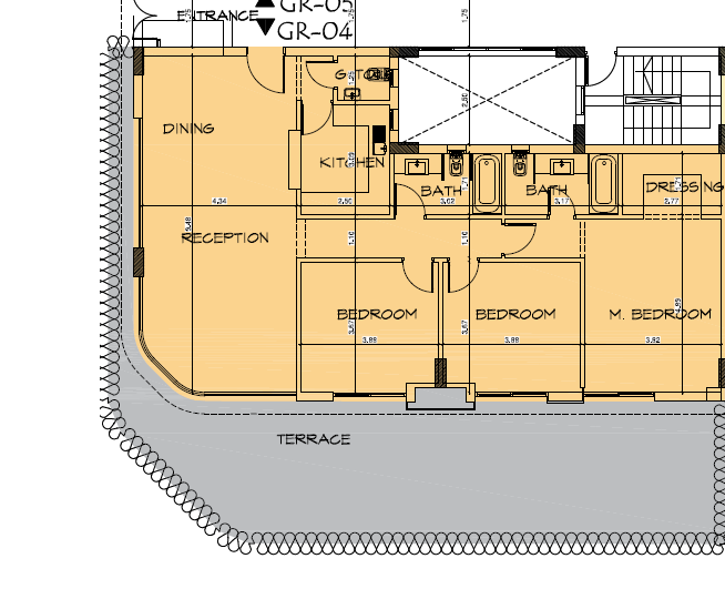 Floor plan for apartment at Bloomfields